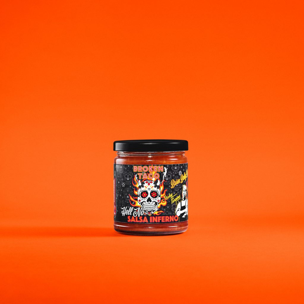 Hell No Salsa Inferno Broken Taco