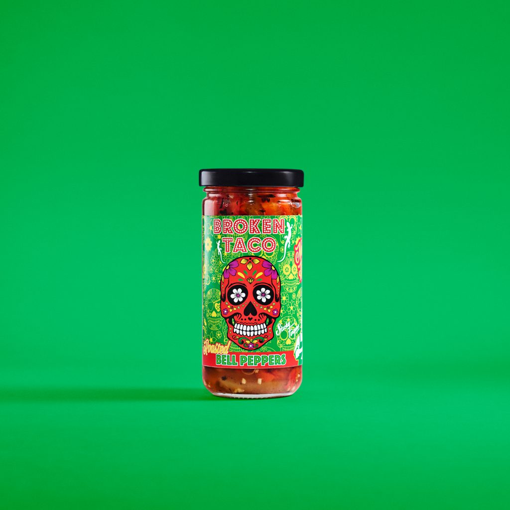 Roasted Bell Peppers Broken Taco